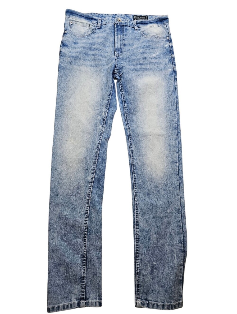South Pole Men's Acid Washed MOTO Skinny Jeans In 34